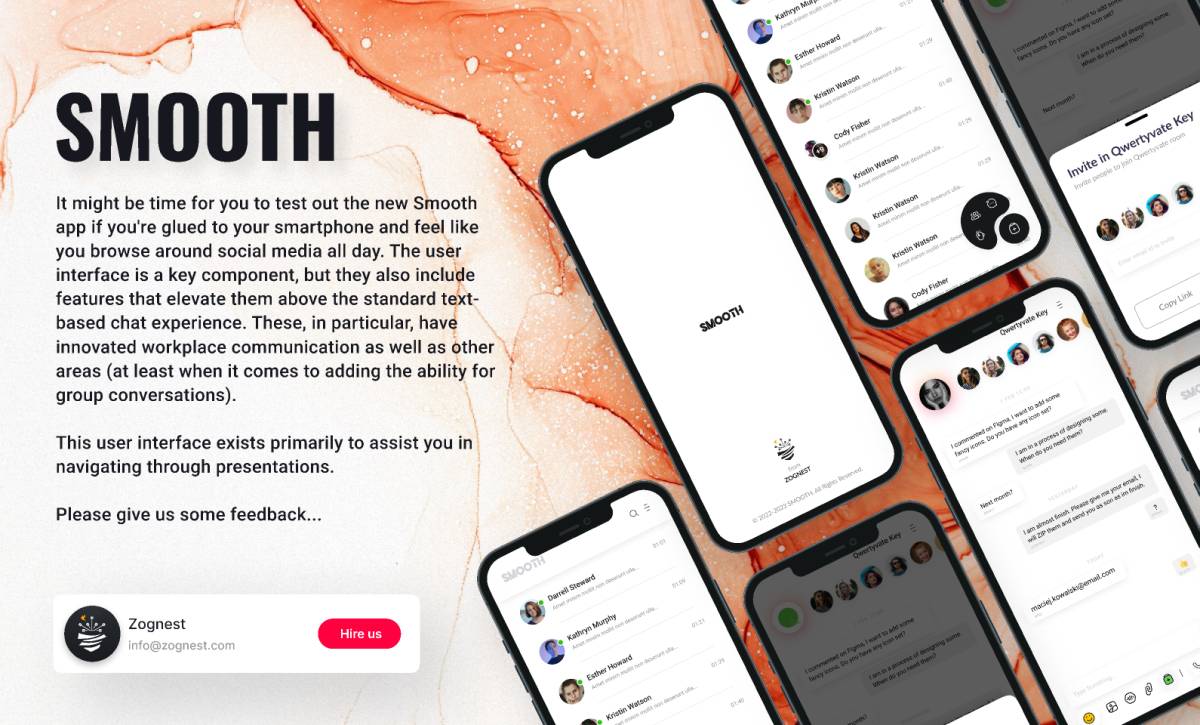 Smooth Light Mobile App Template