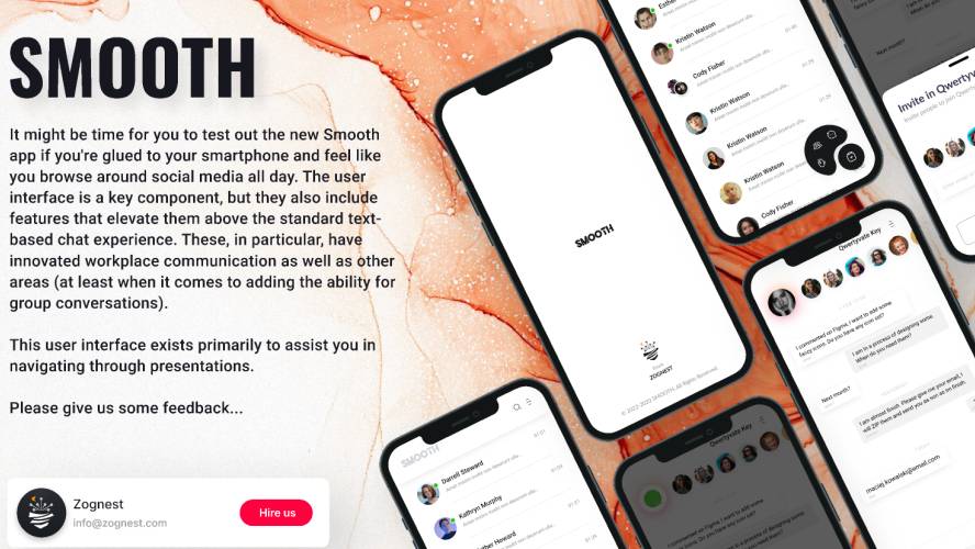 Smooth Light Mobile App Template