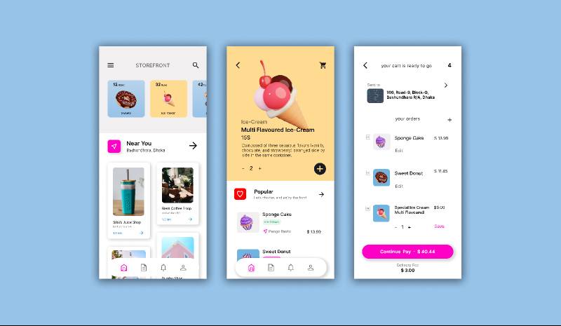 Snack Time app ui figma mobile template