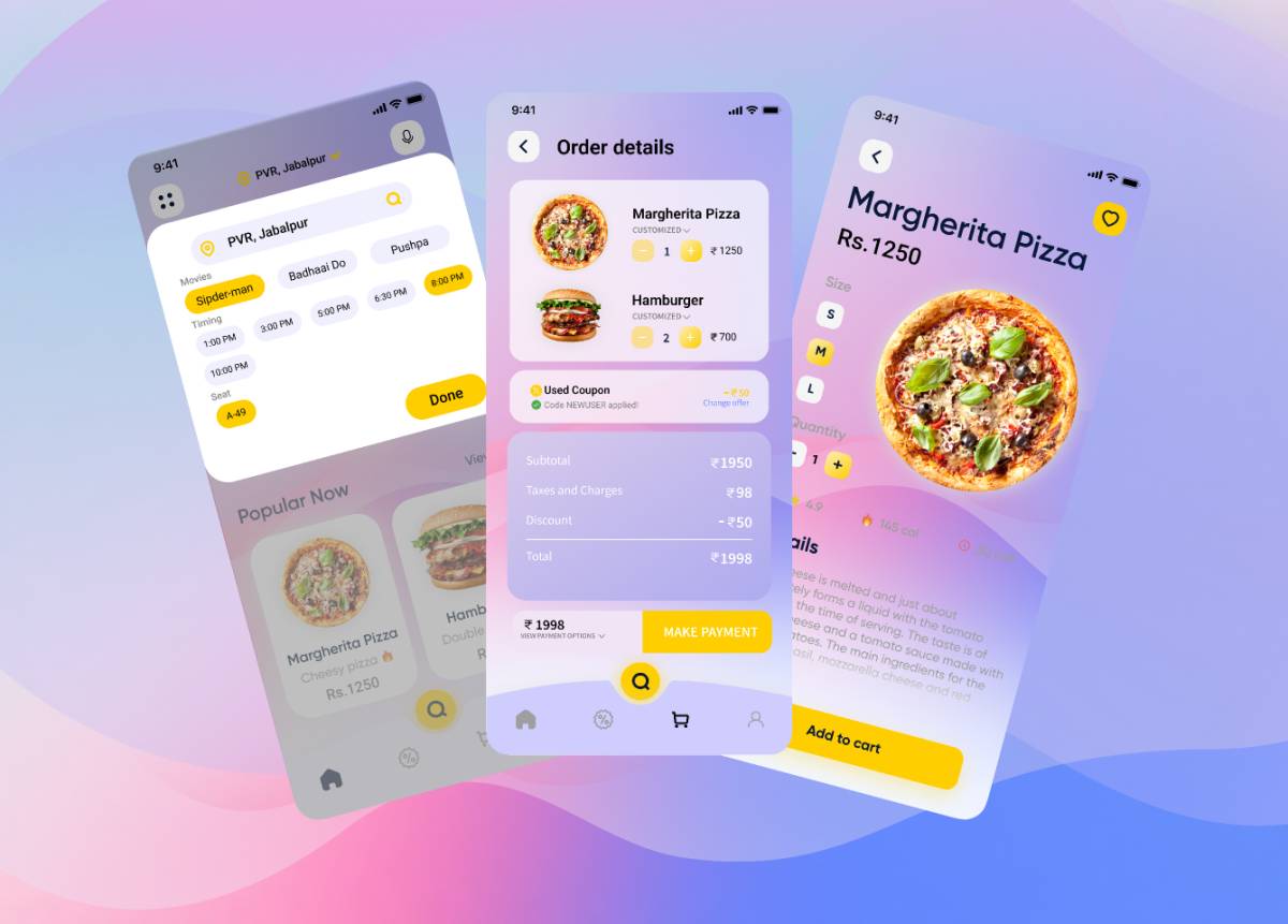 Snacks Ordering App for Movie Figma Mobile Template