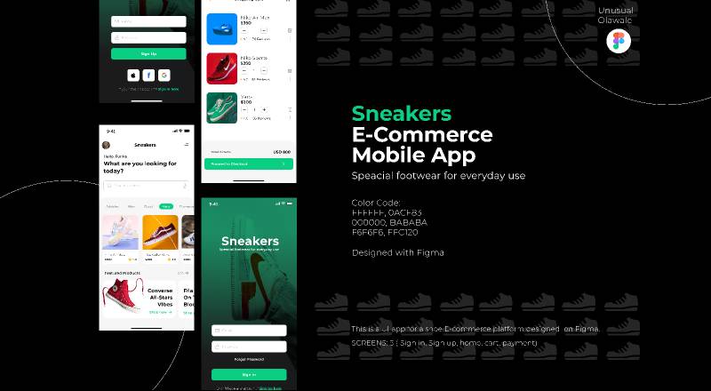 Sneakers E-Commerce Figma Mobile App