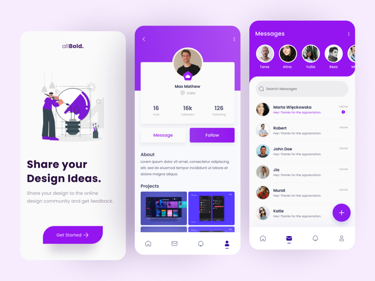 Social Media App Design