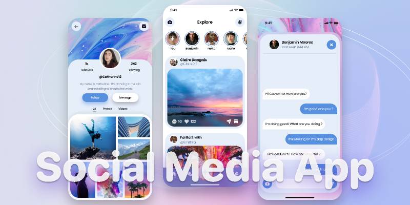 Social Media App Figma Template