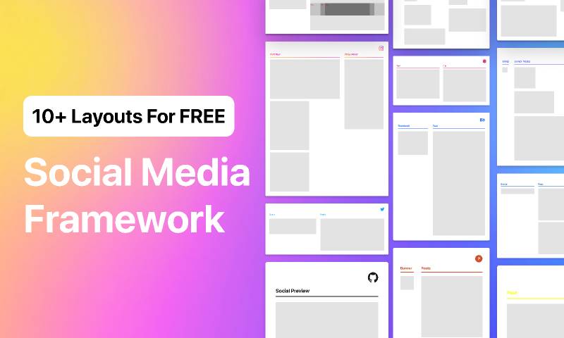 Social Media Framework - Figma Wireframe Kit