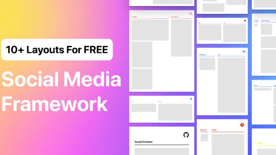 Social Media Framework - Figma Wireframe Kit