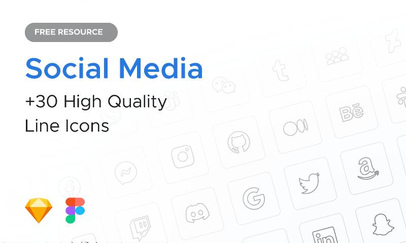 Social Media • Icons Pack Figma Free Download