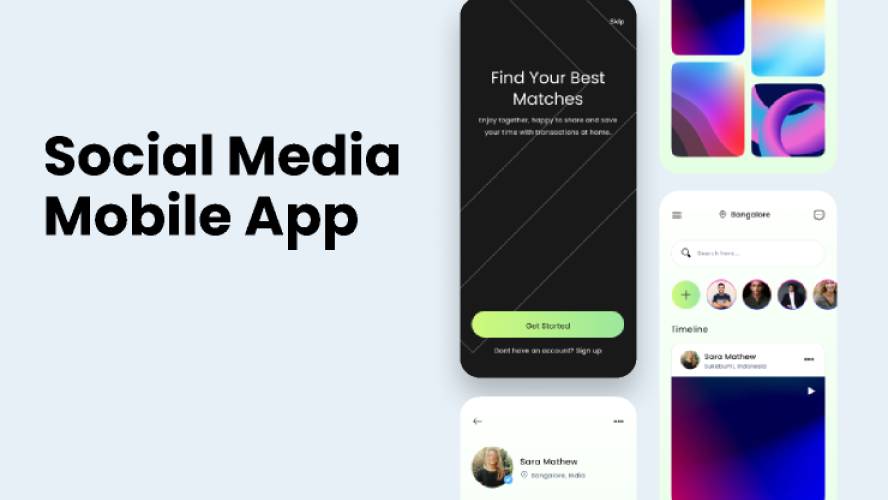 Social Media Mobile App - Figma Free Mobile Template