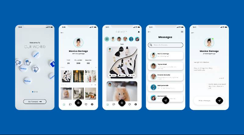 Social Media UI Design Figma Mobile Template