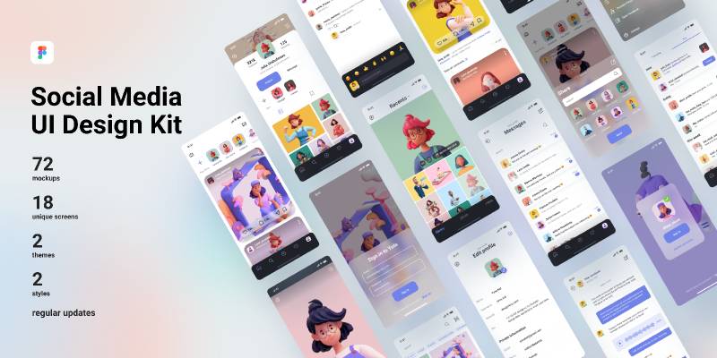Social Media UIKIT Demo figma app
