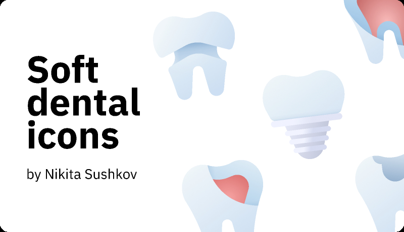 Soft dental icons for Figma