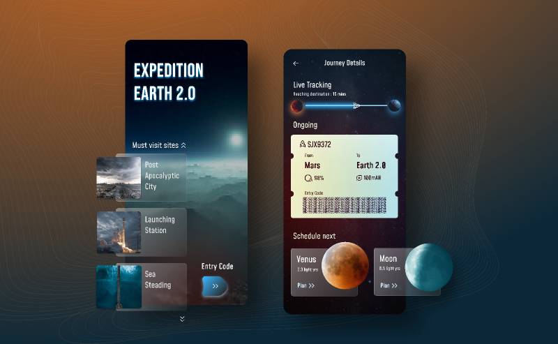 Space App Concept Figma Mobile Template