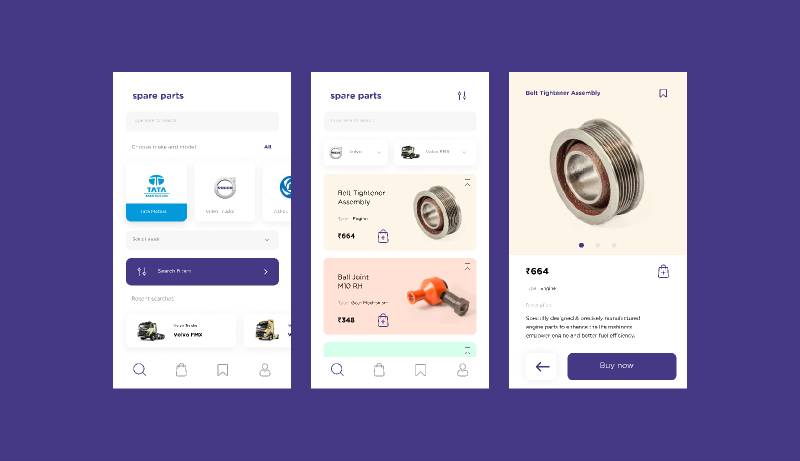 Spare parts figma mobile template free