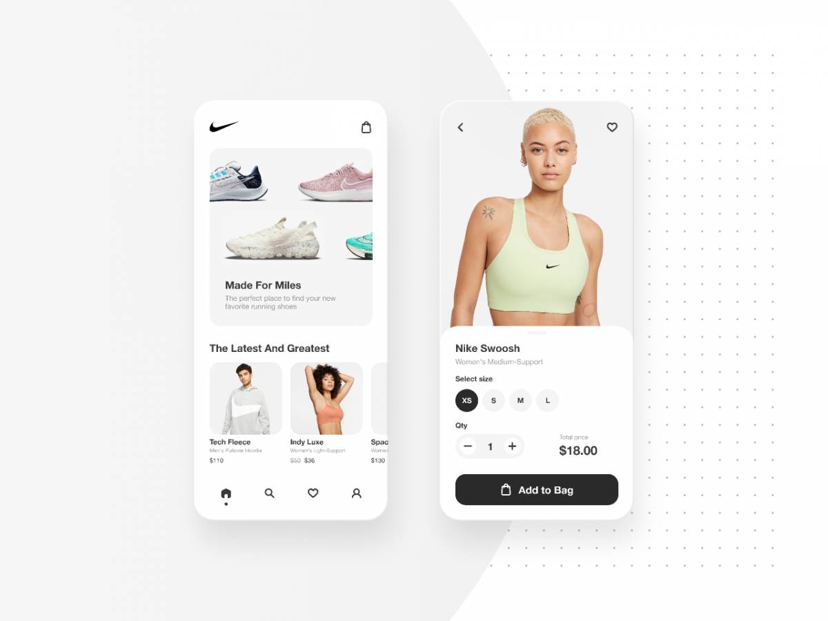 Sportswear shop application Figma Template