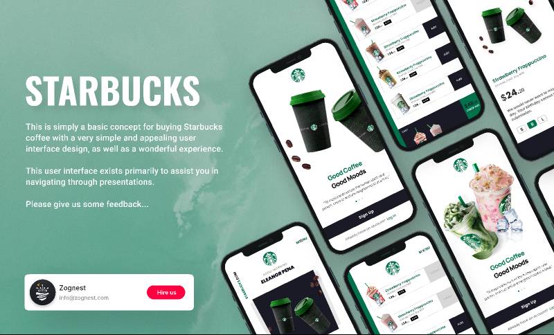 Starbucks Figma Mobile Template