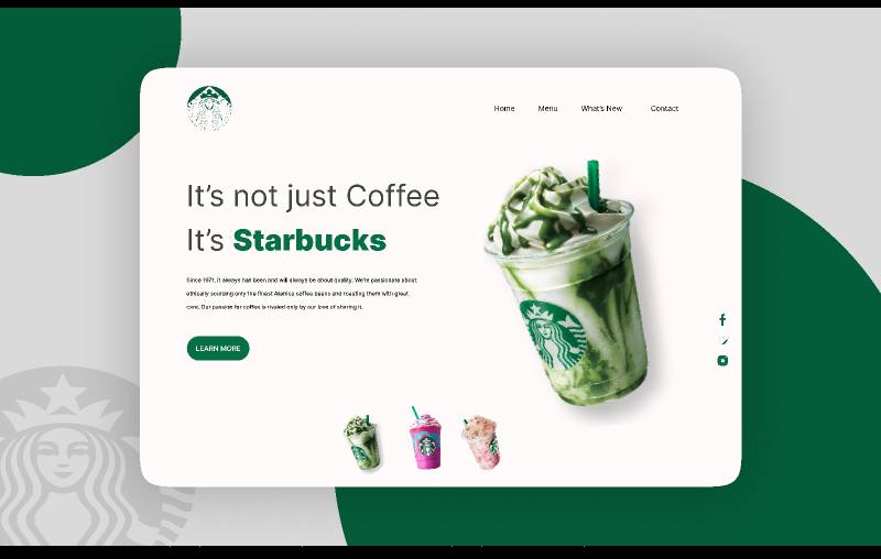 Starbucks Website Design Figma Template