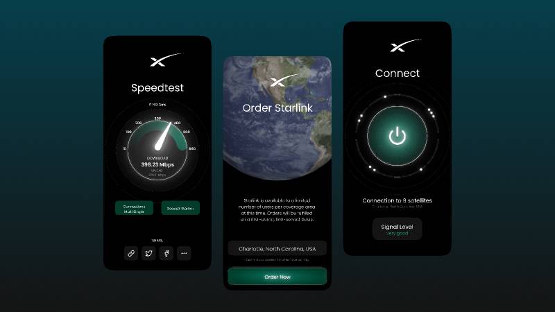 Starlink Control App Figma Mobile Ui Kit