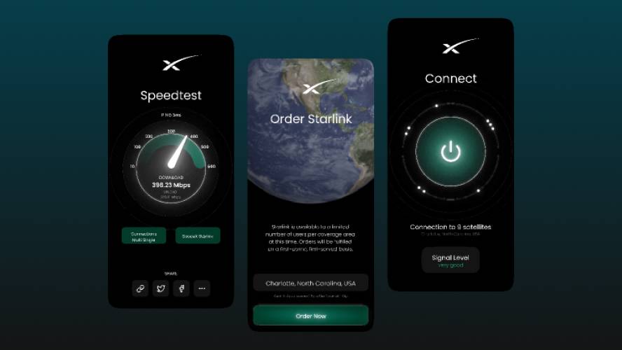 Starlink Control App Figma Mobile Ui Kit