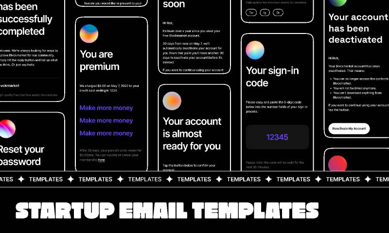 Startup Email Free Figma Templates 2022