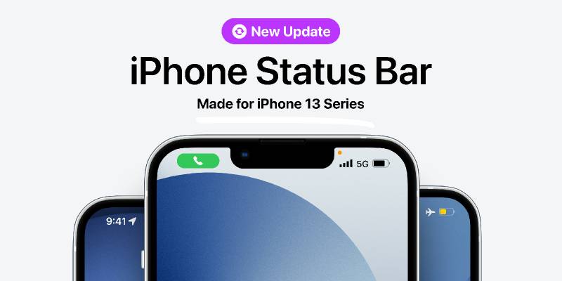 Status Bar iPhone 13 Series Figma Ui Kit