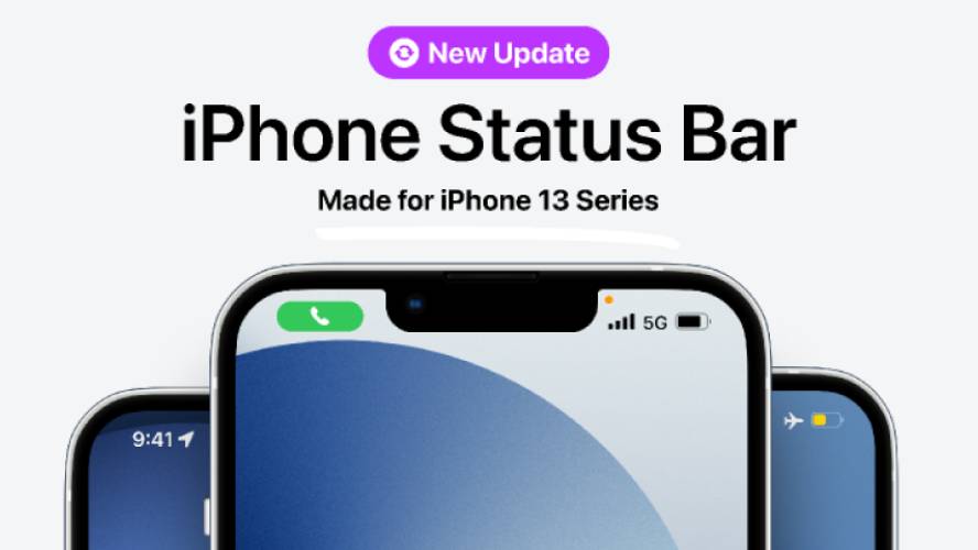 Status Bar iPhone 13 Series Figma Ui Kit