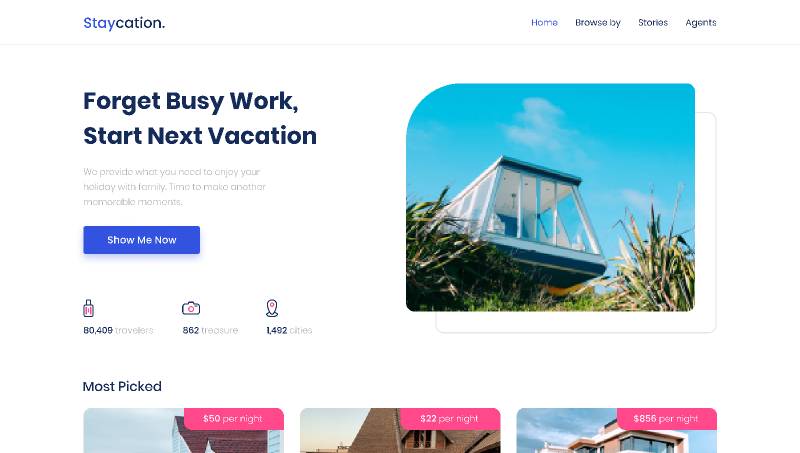 Staycation/Hotel Website - Figma Website Template