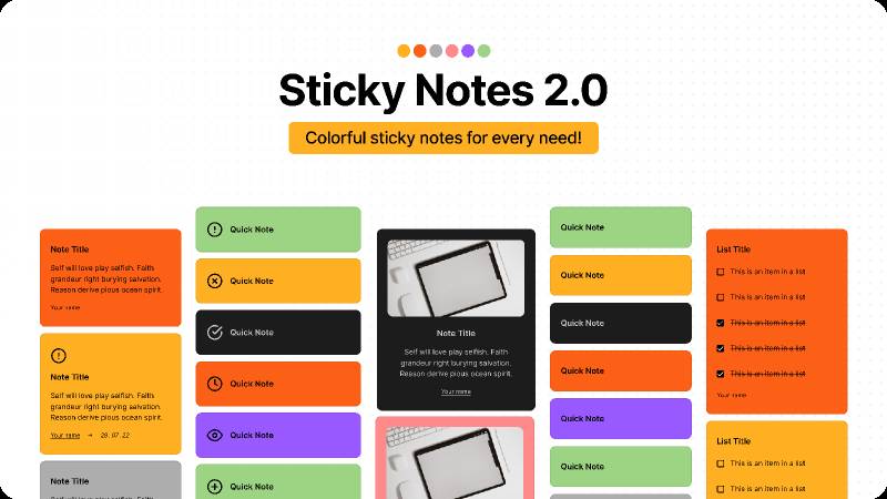 Sticky Notes 2.0 Figma Template