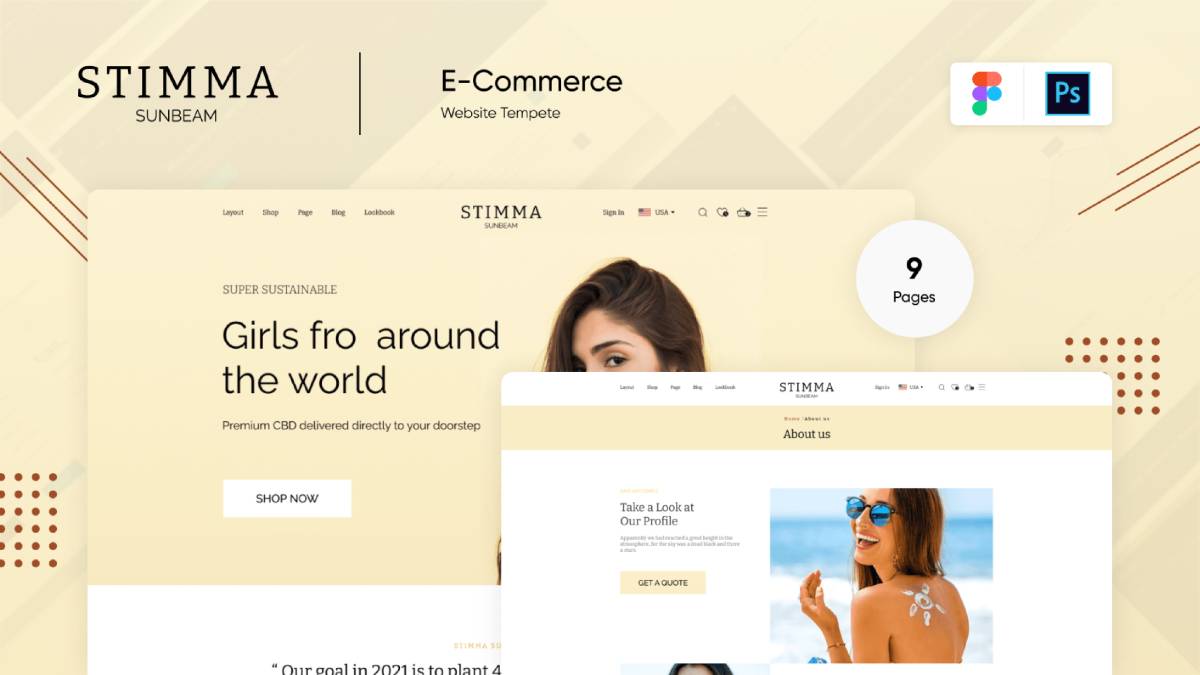 Stimma Fashion E-commerce Figma Template