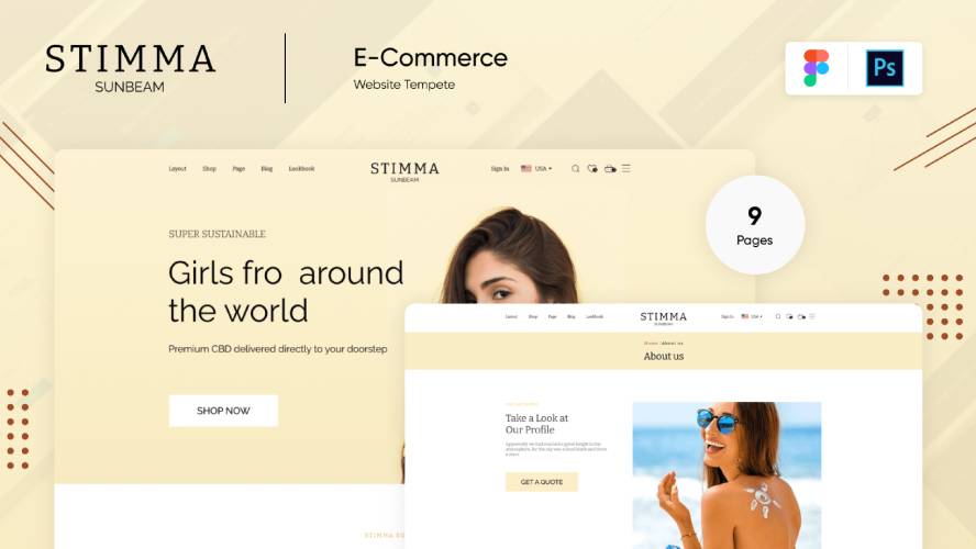 Stimma Fashion E-commerce Figma Template