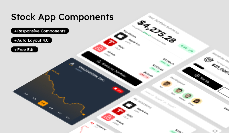 Stock App Components Figma Ui Kit