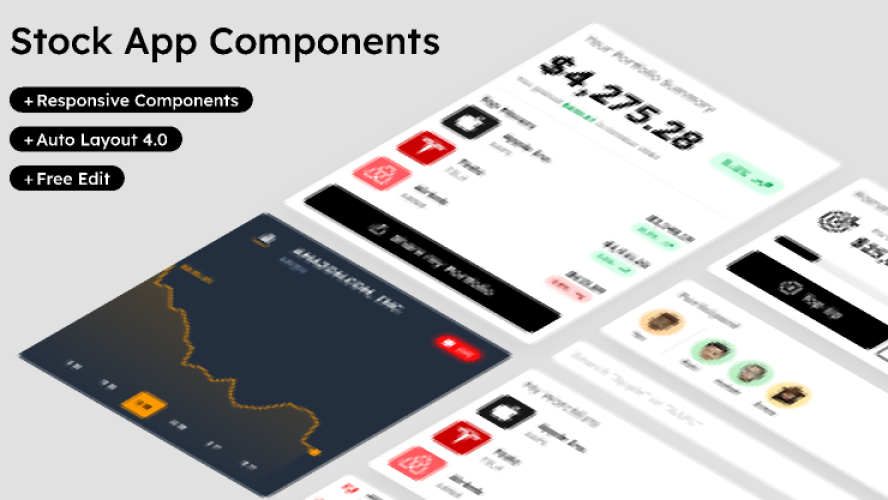 Stock App Components Figma Ui Kit