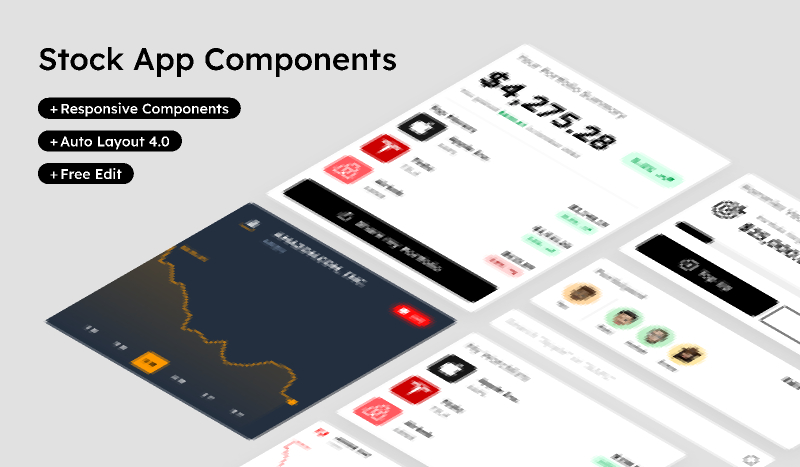 Stock App Figma Mobile Template