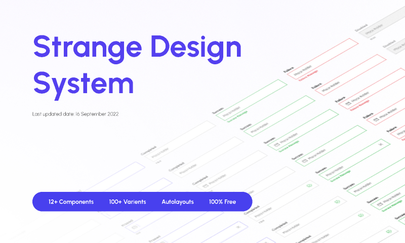 Strange Design System - Mobile UI Kit Figma Free Download