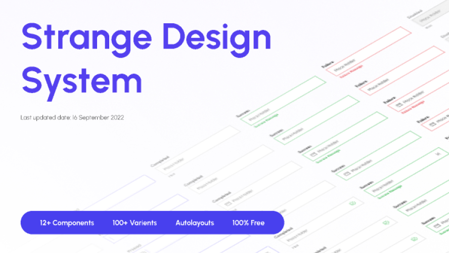 Strange Design System - Mobile UI Kit Figma Free Download