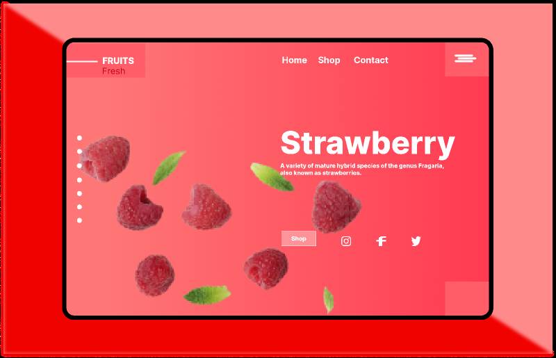 strawberry landing page figma template