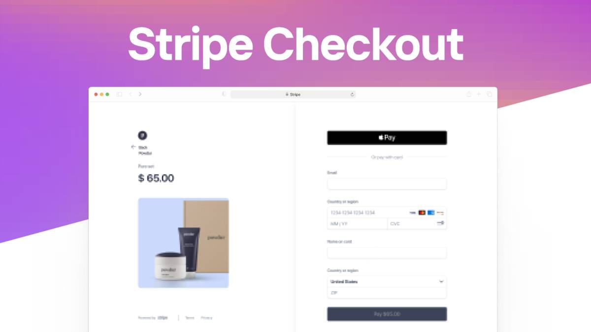 Stripe Checkout Figma templates