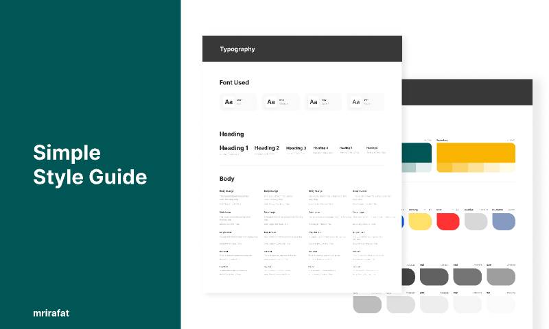 Style Guide for Mobile App design Figma Template