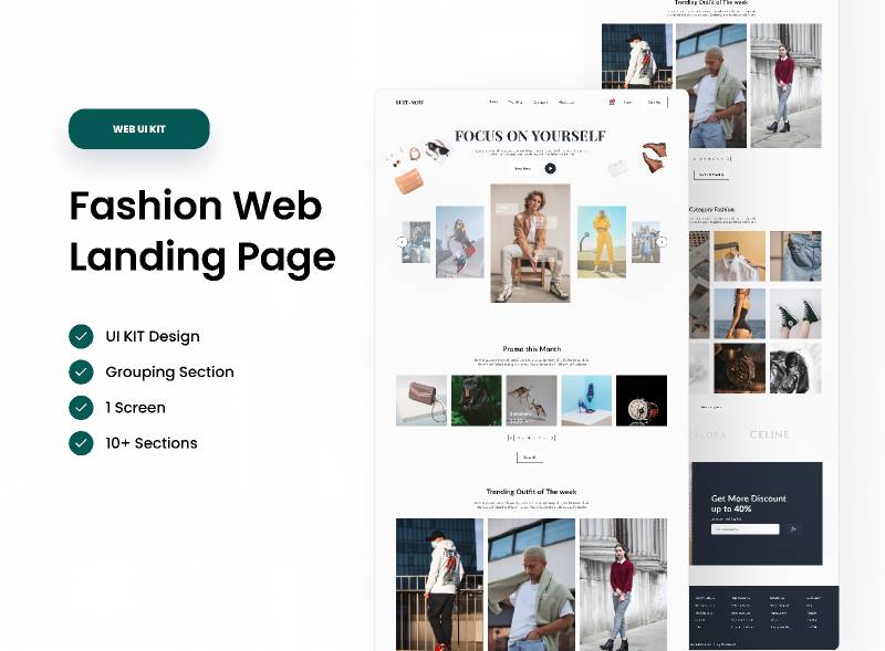 Suit-Now - Fashion Landing Page Design Figma Template