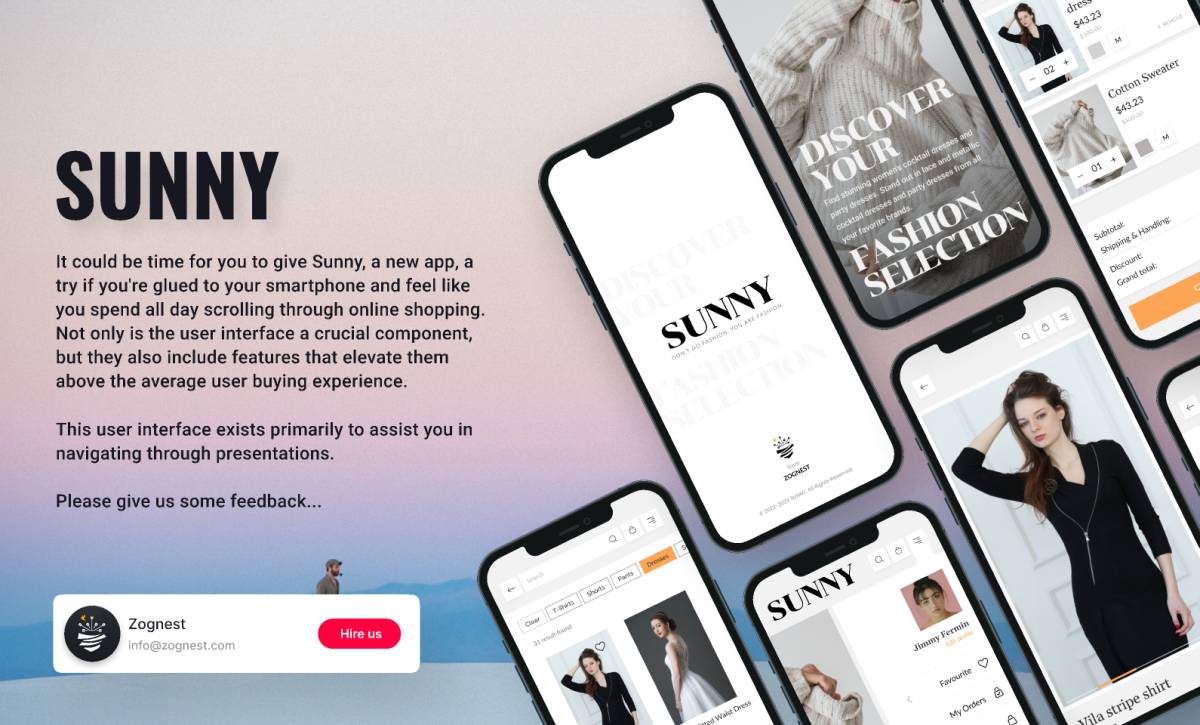 Sunny Shopping Mobile App Template