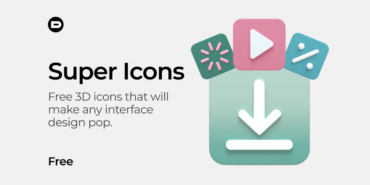 Super 3D icons Figma Template