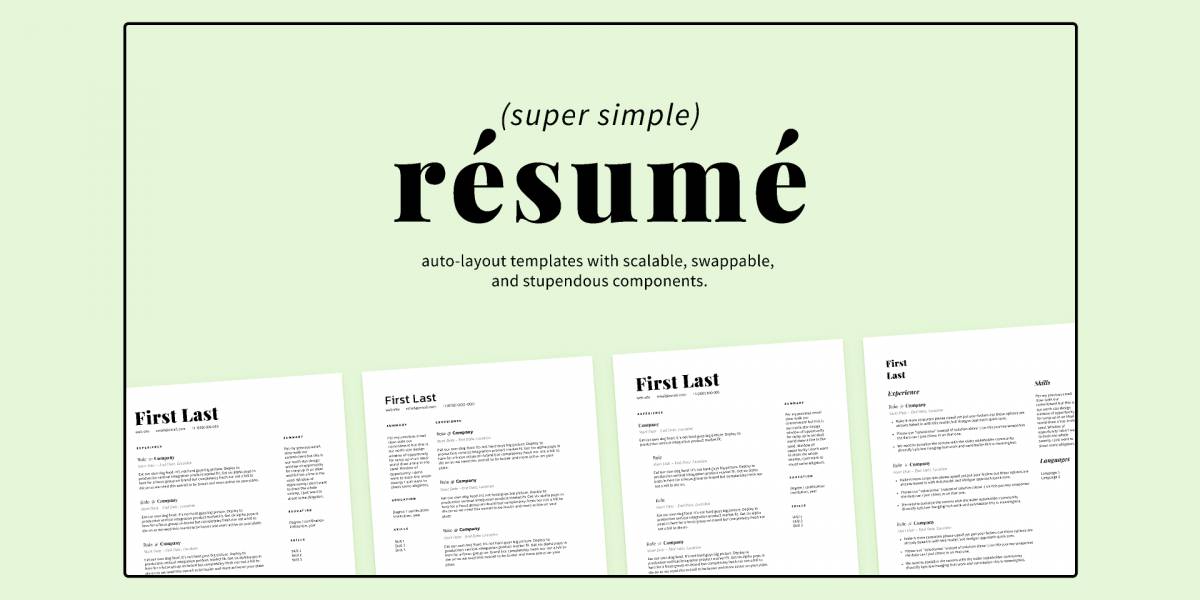 Super Simple Resume Template (Figma Freebie)