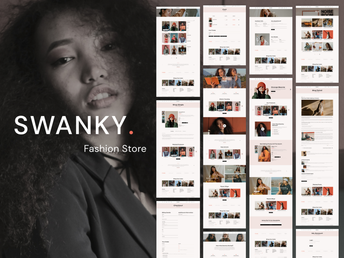 Swanky – Free Fashion Store Figma eCommerce Website Template