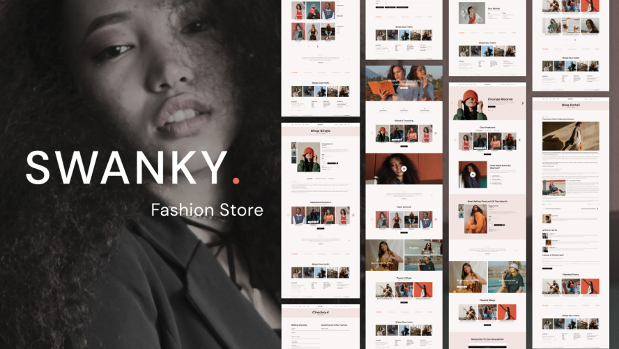 Swanky – Free Fashion Store Figma eCommerce Website Template