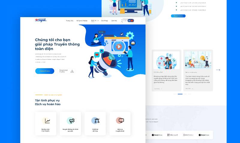 Synot multimedia Figma Landing Page