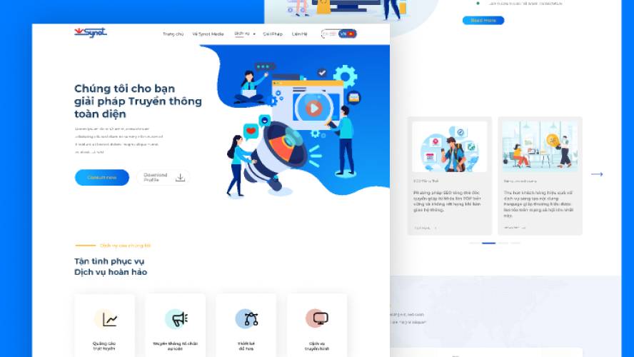 Synot multimedia Figma Landing Page