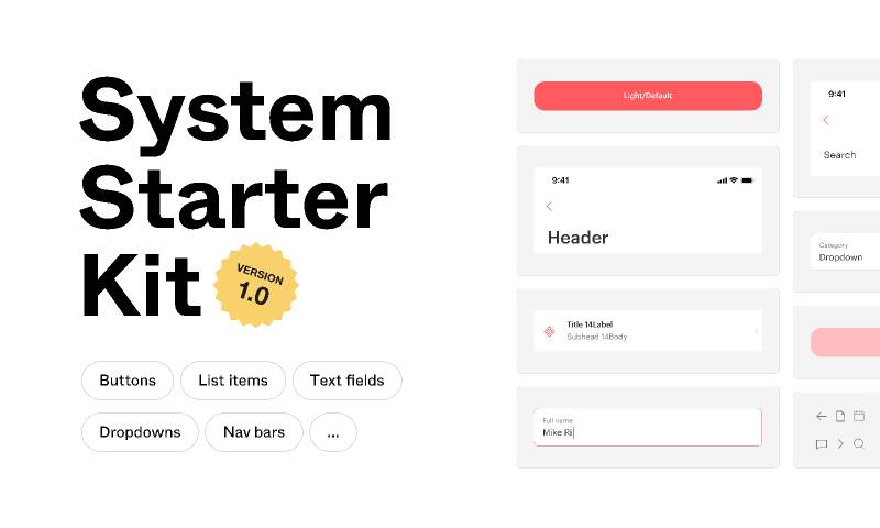 System Starter Figma Ui Kit