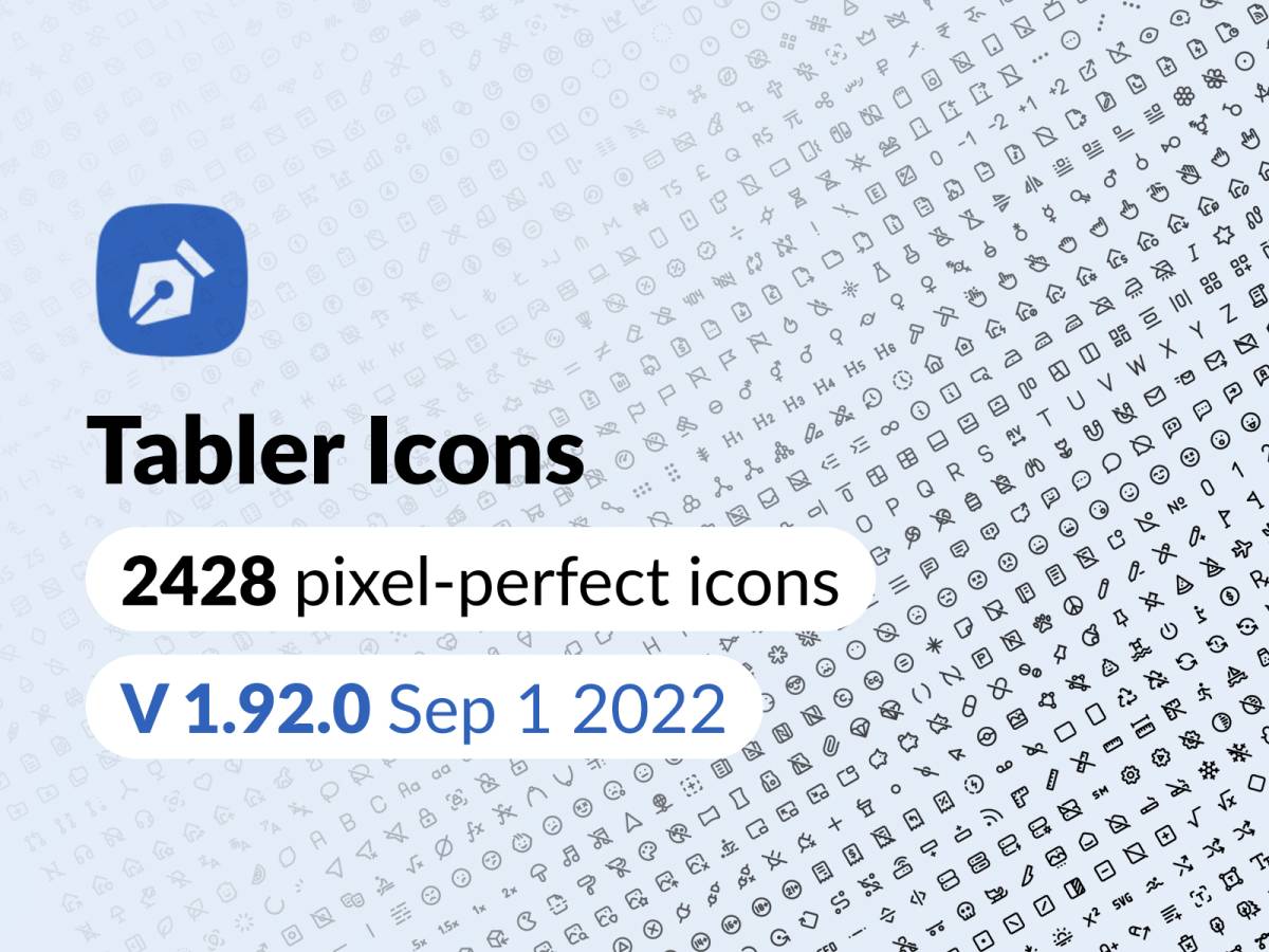 Tabler Icon - V 1.92.0 - 2428 Icons