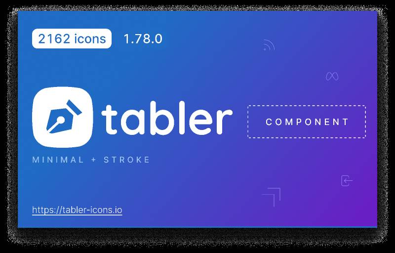 Tabler icon pack Figma component - minimal
