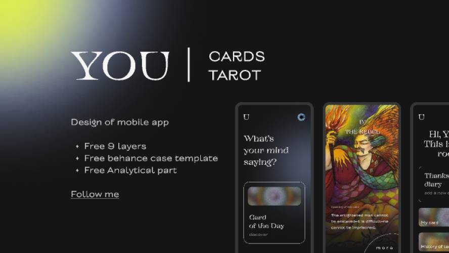 Tarot mobile app figma resource