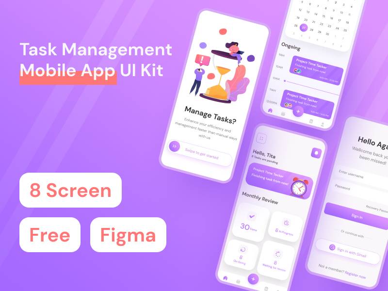 Task Management Mobile App UI Kit