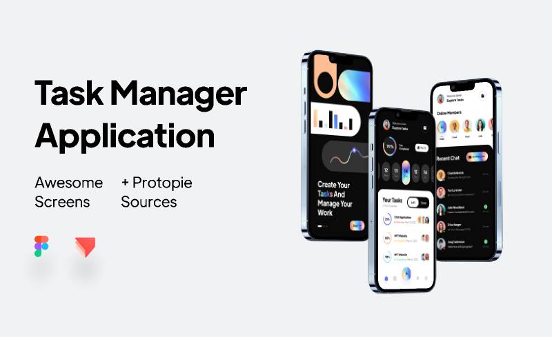 Task Manager Application Figma Mobile Template